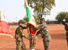 BASE 101 DE SENOU : Remise des étendards aux premiers Bataillons d’Intervention Rapide