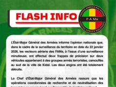 L’Etat-Major Général des Armées Informe l’opinion Nationale