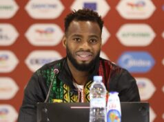 Lassana Coulibaly, milieu de terrain des Aigles du Mali, s’est présenté en conférence de presse