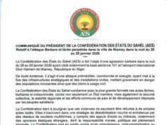 COMMUNIQUÉ CONFÉDÉRATION AES SUR L’ATTAQUE DE NIAMEY