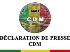 DÉCLARATION DE PRESSE