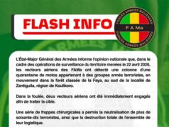 L’État-Major Général des Armées informe l’opinion nationale