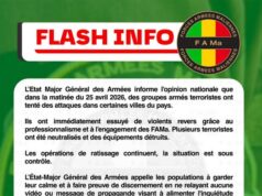 L’État-Major Général des Armées informe l’opinion nationale