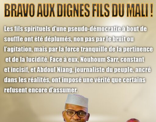 BRAVO AUX DIGNES FILS DU MALI !