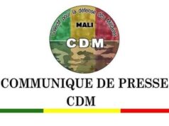 MESSAGE DE CONDOLÉANCES DU CDM