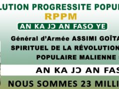 APPEL PATRIOTIQUE À LA MOBILISATION GÉNÉRALE ET POPULAIRE DANS LE CADRE DE LA RÉVOLUTION PROGRESSISTE POPULAIRE MALIENNE (RPPM).