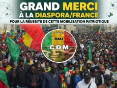 MESSAGE DE FÉLICITATIONS ET D’ENCOURAGEMENT DU CDM A LA DIASPORA MALIENNE DE FRANCE.